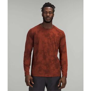 Lululemon The Fundamental Long Sleeve Shirt in New Tide Shibori Date Brown